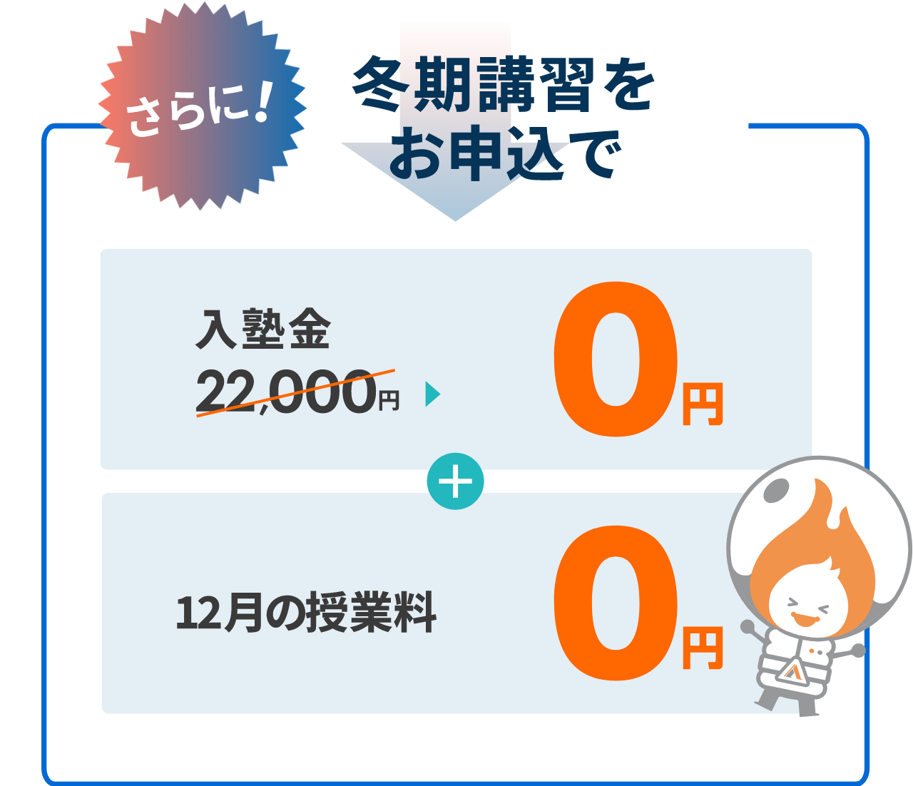 冬期講習から入塾するとさらにお得
